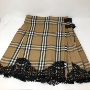 Burberry Nova Check Kilt Skirt